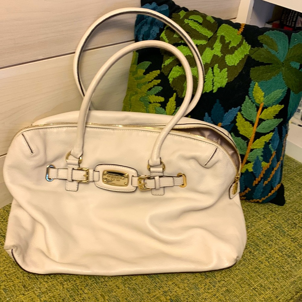 Michael Kors cream leather bag